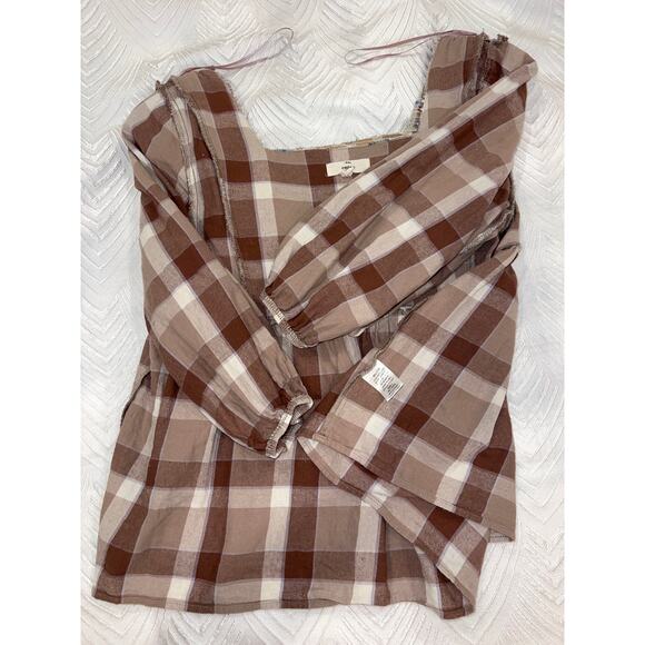 Entro “Corrine” Women’s Boho Plaid Blouse Size Large 100% cotton - Picture 14 of 14